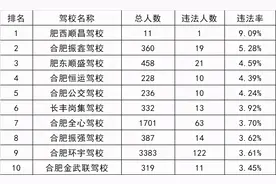 4月排名，涉及合肥全市驾校图片
