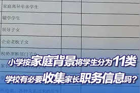 小学按家庭背景将学生分为11类 专家：违背“有教无类”且影响教育公平图片