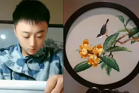 辽宁男孩放弃高考10年每天刺绣12小时，学习和兴趣哪个更重要图片