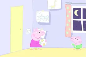 佩奇和乔治晚上睡不着觉，半夜起床玩游戏，差一点被爷爷奶奶发现视频封面
