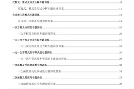 熬夜整理：中考数学复习专题训练精选试题及答案图片