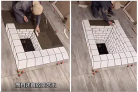 葫芦岛小伙研究3D瓷砖贴法，图形变化多样，地砖贴出艺术感图片