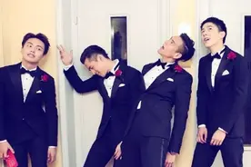 邓伦拎着四件套小跑的憨憨样 就是现实中我们身边的伴郎图片