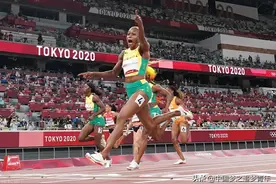 牙买加三道闪电照亮东京打破尘封33年百米记录，美国黯淡无光图片