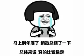 搞笑表情包：马上到年底了稍微总结了一下，总体来说穷的比较稳定图片