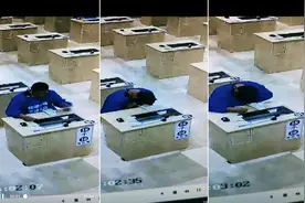 口罩内侧竟然藏着摄像头，南宁两男子科目三考试作弊被抓获图片