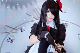 约会大作战：时崎狂三cosplay，真是可爱帅气的小姐姐！图片