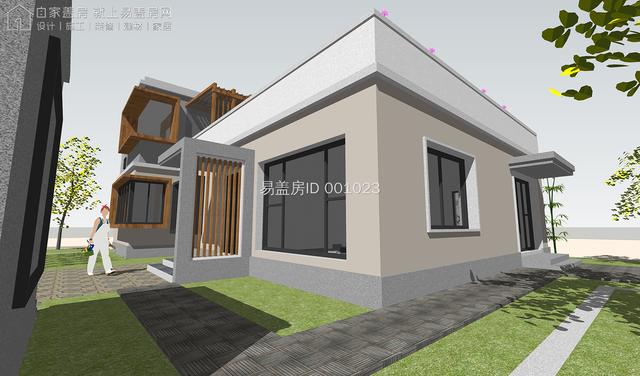 每日农村建房图集——甘肃15m×9.5m现代别墅