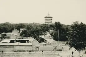 老照片，1909年的河南安阳文峰塔，距今已有千余年历史图片