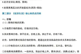 干货 | 高中政治必修一《经济生活》考点+知识归纳+答题模板图片