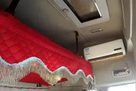 脑洞大开！这辆大货车车厢里竟然装了一台家用挂式空调图片