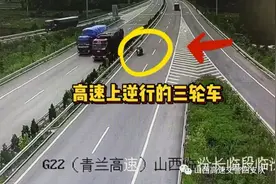 老人驾电动三轮逆行高速路 竟是因与家人闹别扭负气出走迷了路图片