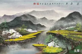风景山水画 装饰客厅沙发背景墙效果绝佳图片