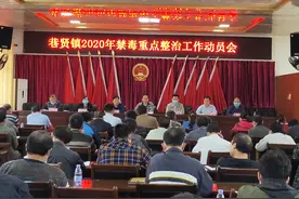 广西上林县巷贤镇召开2020年禁毒重点整治工作动员会图片