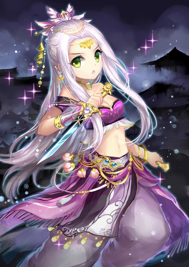 唯美国漫风格《三国罗曼史》游戏卡牌高清原画 女性版三国人物欣赏