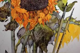 这位泰国画家笔下的向日葵，每一朵都有生命和灵魂图片