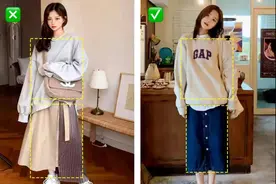 “裙子+卫衣”=入冬时髦穿搭，显瘦又保暖图片