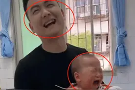 “超惨宝宝”打预防针走红，哭得稀里哗啦，奶爸：我就笑笑没说话图片