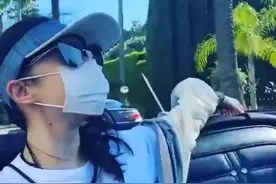 刘亦菲隔离结束首露面，坐豪车出游心情佳，戴口罩也难掩仙气图片