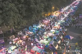 行走夜眉山，繁华街灯下！长安路夜市、玫瑰小镇、东坡岛水街……图片