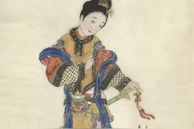 《古代美人图》- 清末民俗画师周培春绘本图片