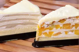 煜明西点教你怎么制作芒果榴莲千层图片