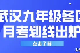 武汉九年级各区月考划线出炉！江汉武昌洪山硚口四区图片