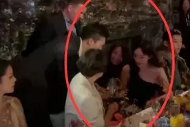 杨幂出席晚宴坐总裁旁边，惹众男士搭讪，被敬酒时没有起身引质疑图片