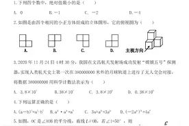 2021年中考数学模拟试题全卷及详细解答图片
