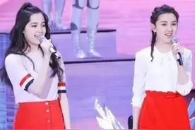 宋祖儿和欧阳娜娜同穿红裙，腿长差距不止一点，全因她穿双匡威图片