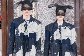 成双入对，情侣装扮，Thom Browne 2020 秋冬时装秀图片