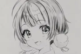 动漫可爱女孩铅笔手绘教程 素描风格 简单易学图片