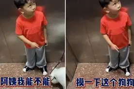 “阿姨我能摸一下这个狗狗吗？”“叫姐姐”，萌娃改口后笑翻网友图片
