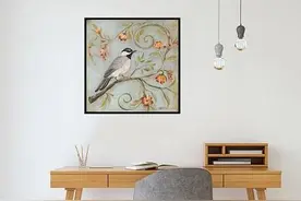 新房装修挂画方画北欧风客厅画落地画卧室画挂画承象图库图片