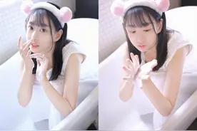 白嫩可爱美女萝莉清纯娃娃脸卖萌浴缸内私房写真图片