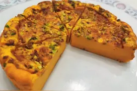 教你做南瓜布丁蛋糕，无需打发，一搅一拌即可进炉，口感柔滑细腻图片