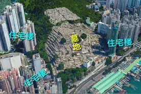 香港的香港岛到底有多拥挤？高楼遮天蔽日，住房和墓地仅一墙之隔图片