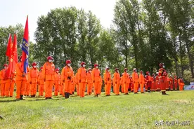 直击山西消防“蓝色使命-2020”抗洪抢险救援中部战区实战拉动演练图片