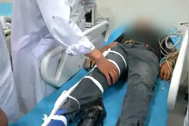 右腿粉碎性骨折，痛到全身发抖！说起这场意外，男子一脸无奈图片