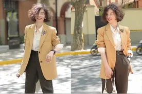 50+如何摆脱大妈感？学她的“优雅色”穿搭，减龄不说还高级图片