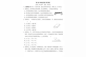 第八章《神奇的压强》单元测试题(有答案)图片