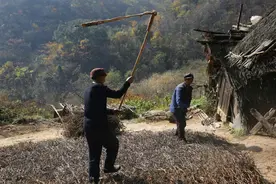 两位亲家结伴同住深山20年，喝苞谷酒吃腊肉，夜晚常有野兽来敲门图片