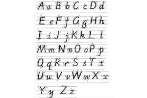 26个英语字母的大小写及笔顺图