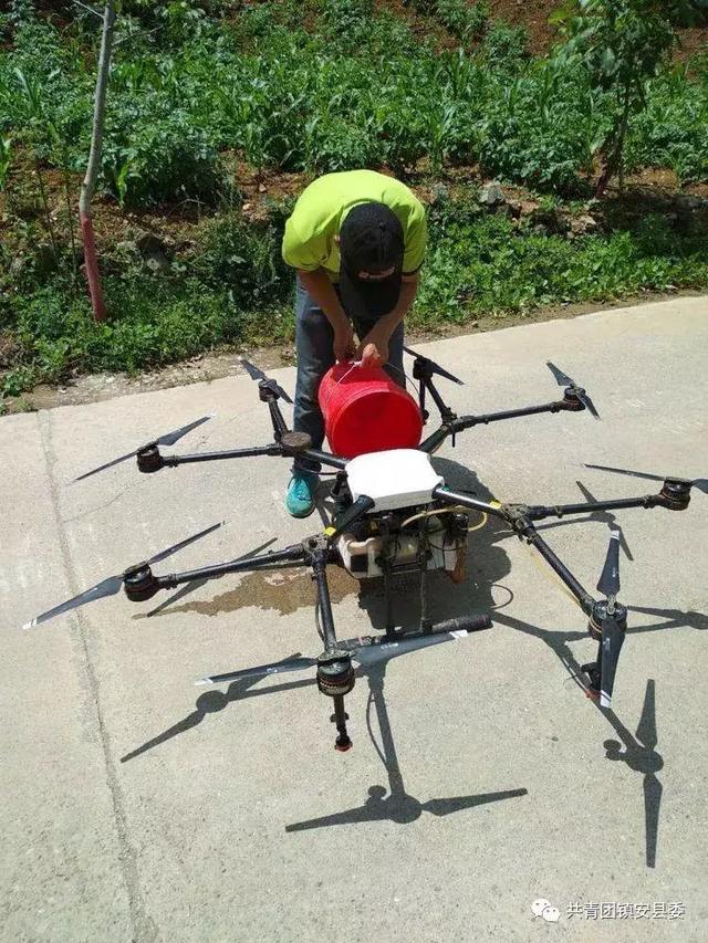 镇安县首次开展核桃病虫害无人机飞防工作