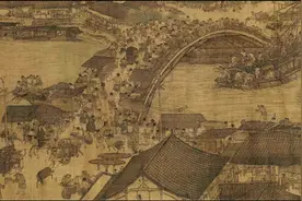 把清明上河图放大100倍,发现一尴尬场景，树下睡觉的小伙在干什么图片