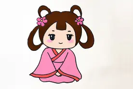 这才是国风 儿童简笔画｜可爱的古装小公主，家长小朋友一起画吧视频封面