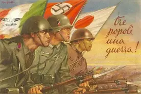 二战中的意大利征兵海报：北非脚踢英国大兵，东线拳打苏联王牌图片