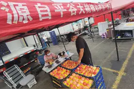 “平谷大桃”在北京新发地市场设立销售专区图片