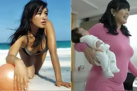 “少女腰”和“少妇腰”有啥区别？看看钟丽缇生娃前后，你就懂了图片