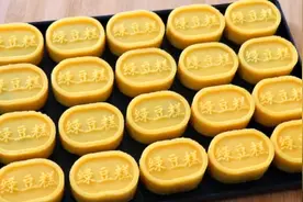 低糖绿豆糕做法：家庭配方简单易学，细腻绵软，吃多也不甜腻！图片